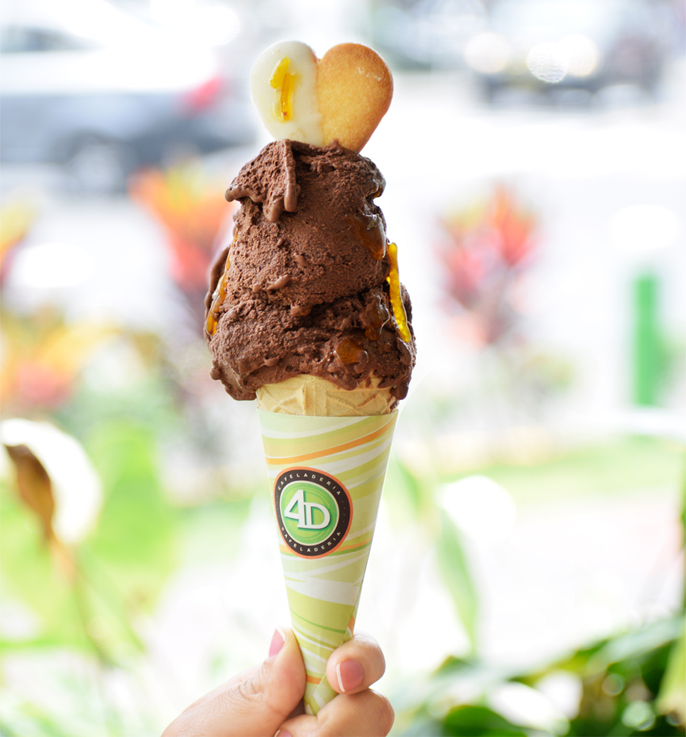 Heladería 4D presenta su gelato de Cioccolato Belga y Naranja Siciliana en el mes del amor.