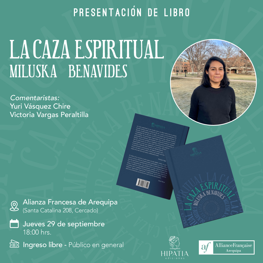 Miluska Benavides presenta su libro de relatos La caza espiritual en la Alianza Francesa de Arequipa